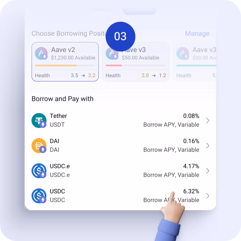 Image of the Hodl Pay interface.