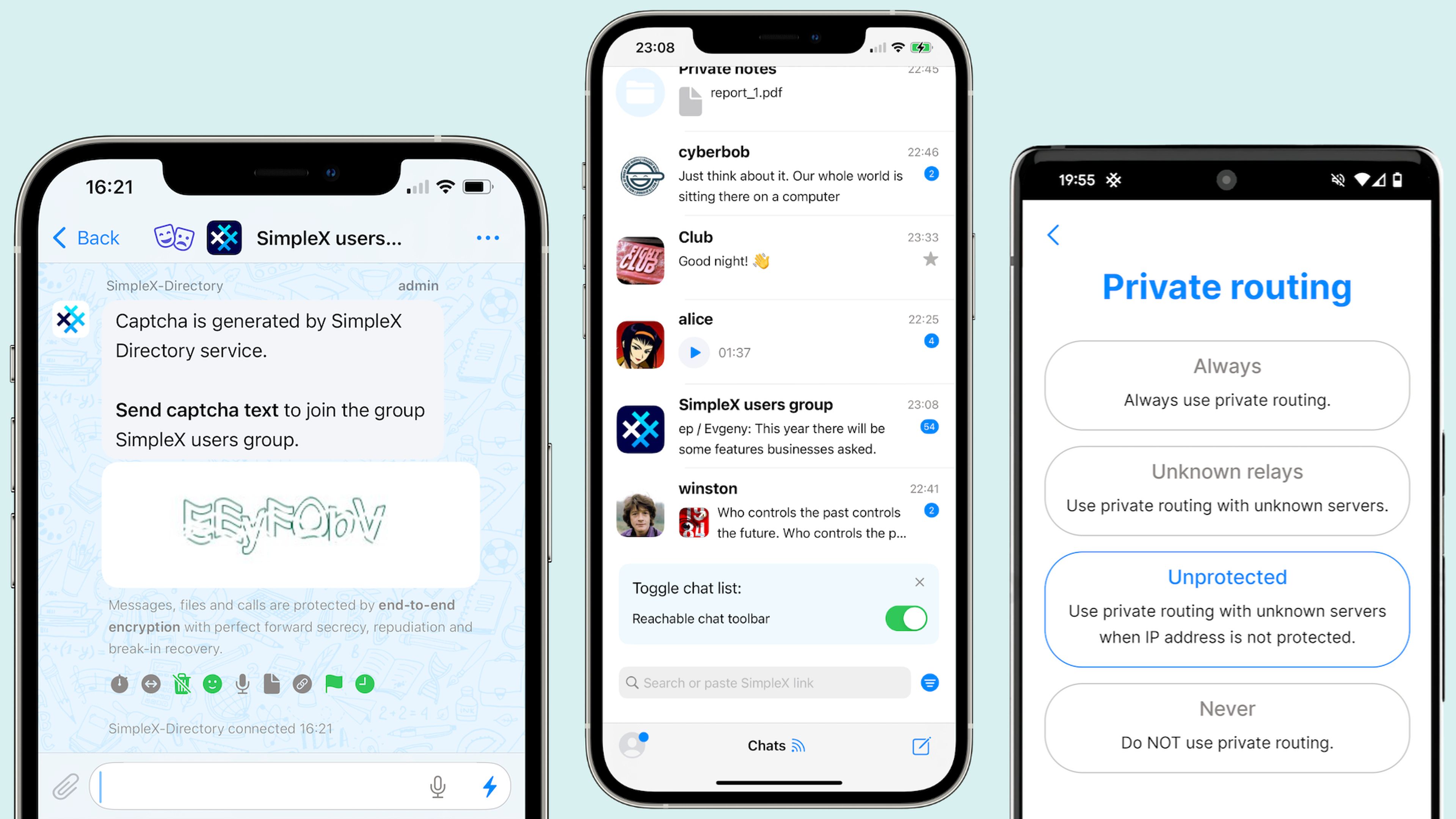 Simplex Chat APP Instant messaging