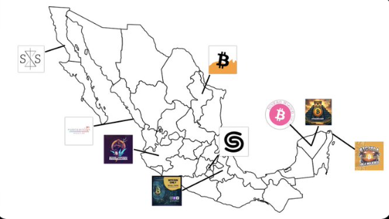 Bitcoin communities map in Mexico