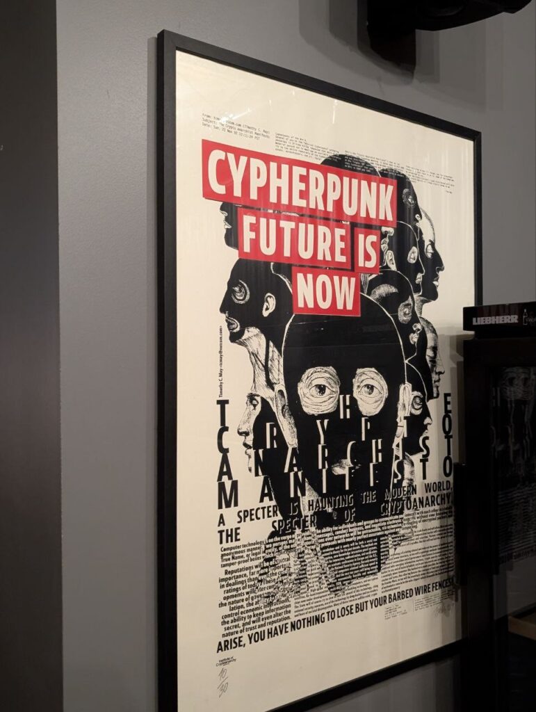 Basement box set out at the Bitcoin Baltic Honeybadger conference of 2025