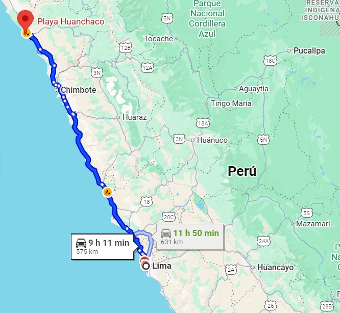 Huanchaco location.