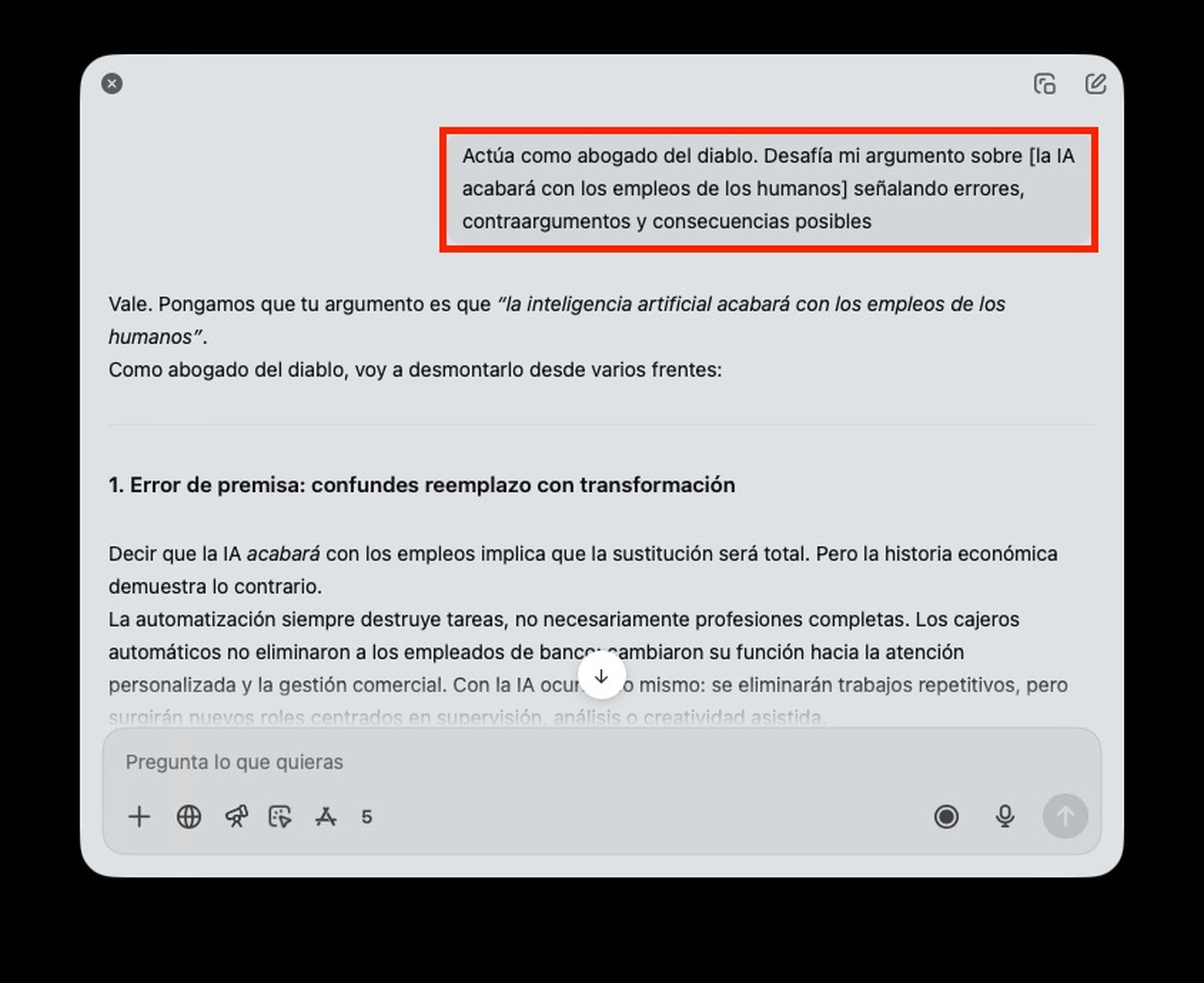 Activate mode "devil's advocate" the ChatGPT