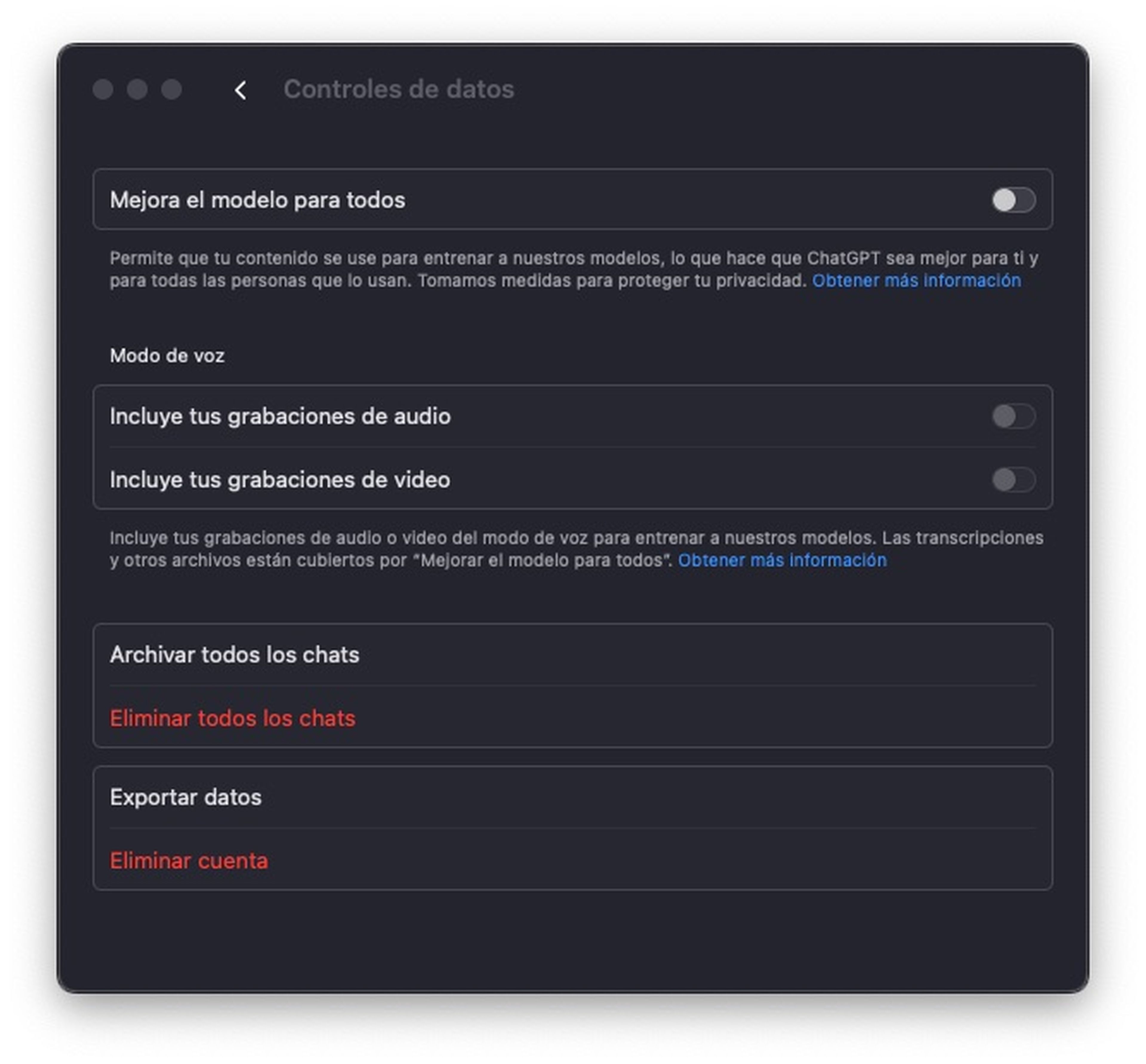 Privacy and control of your data