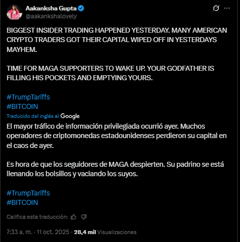capture of tweets where bitcoiners comment on the market fall.