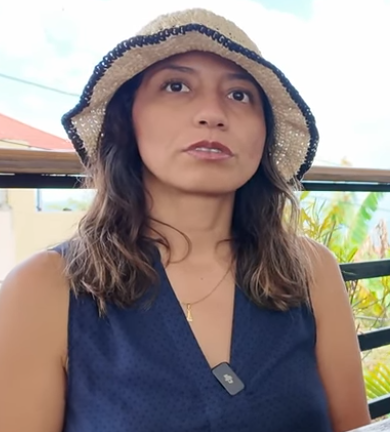 Evelyn Lemus talking about the Bitcoin Berlin project from El Salvador.