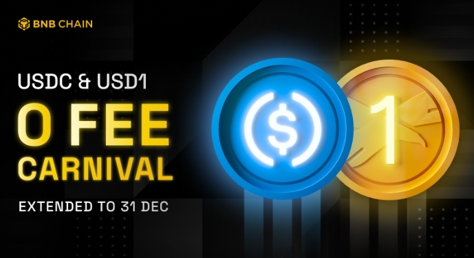 BNB Chain announcement about stablecoins such as USDC and USD1.