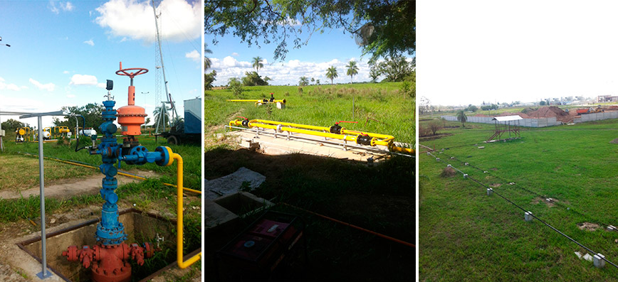 Photos of the Warnes plant, in Bolivia, dedicated to the production of natural gas to generate electricity. 